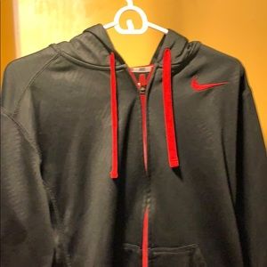 Nike fleece zip up hoodie, mesh hood line
